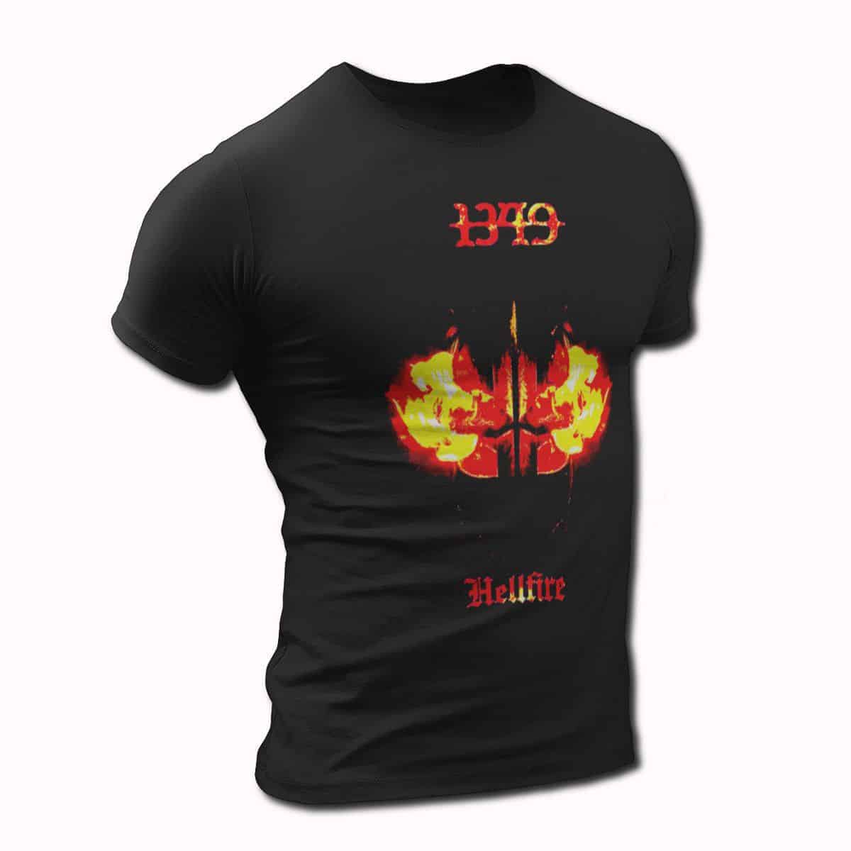 1349 Band T-Shirt, 1349 Hellfire Artwork Tee, Black Metal Merch