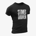 3 Times Driven T-Shirt, 3 Times Driven Logo Black T-Shirt, Heavy Metal Merchandise