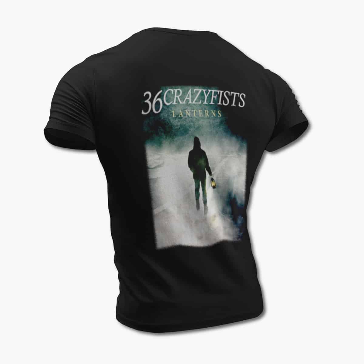 36 Crazyfists T-Shirt, 36 Crazyfists Lanterns Black Tee Shirt, Alternative Metal Merchandise