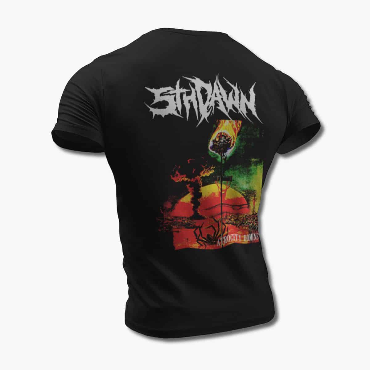 5th Dawn Band T-Shirt, 5th Dawn Atrocity Domine Black Tee Shirt, Death Metal Merchandise