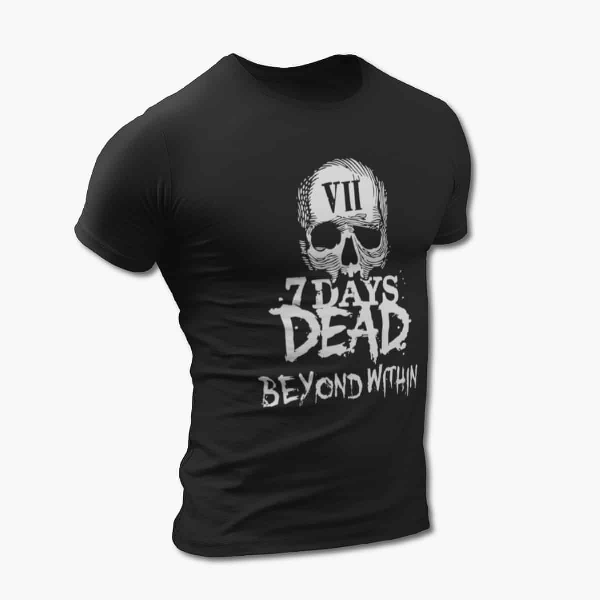 7 Days Dead Band T-Shirt, 7 Days Dead Beyond Within Black Tee Shirt, Hard Rock Merchandise