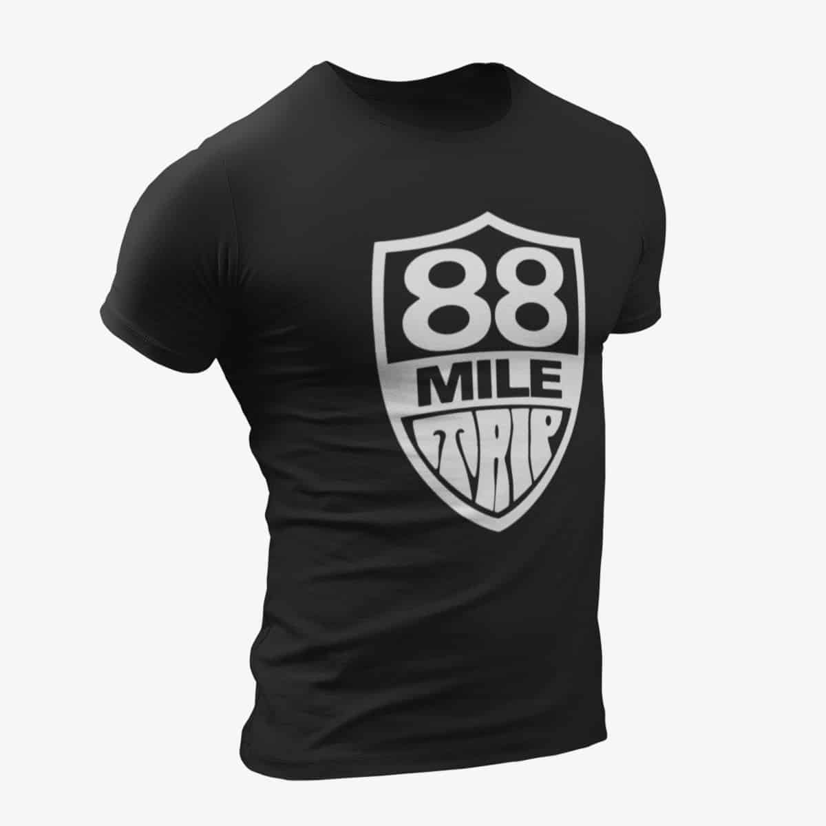 88 Mile Trip T-Shirt, 88 Mile Trip Logo Black T-Shirt, Stoner Metal Merchandise