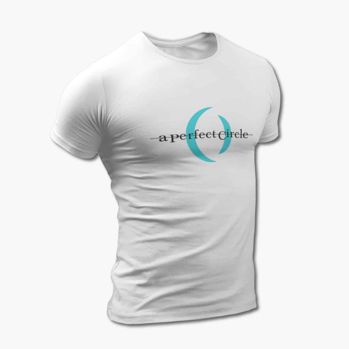 A Perfect Circle T-Shirt, A Perfect Circle Logo White Tee Shirt, Hard Rock Merchandise