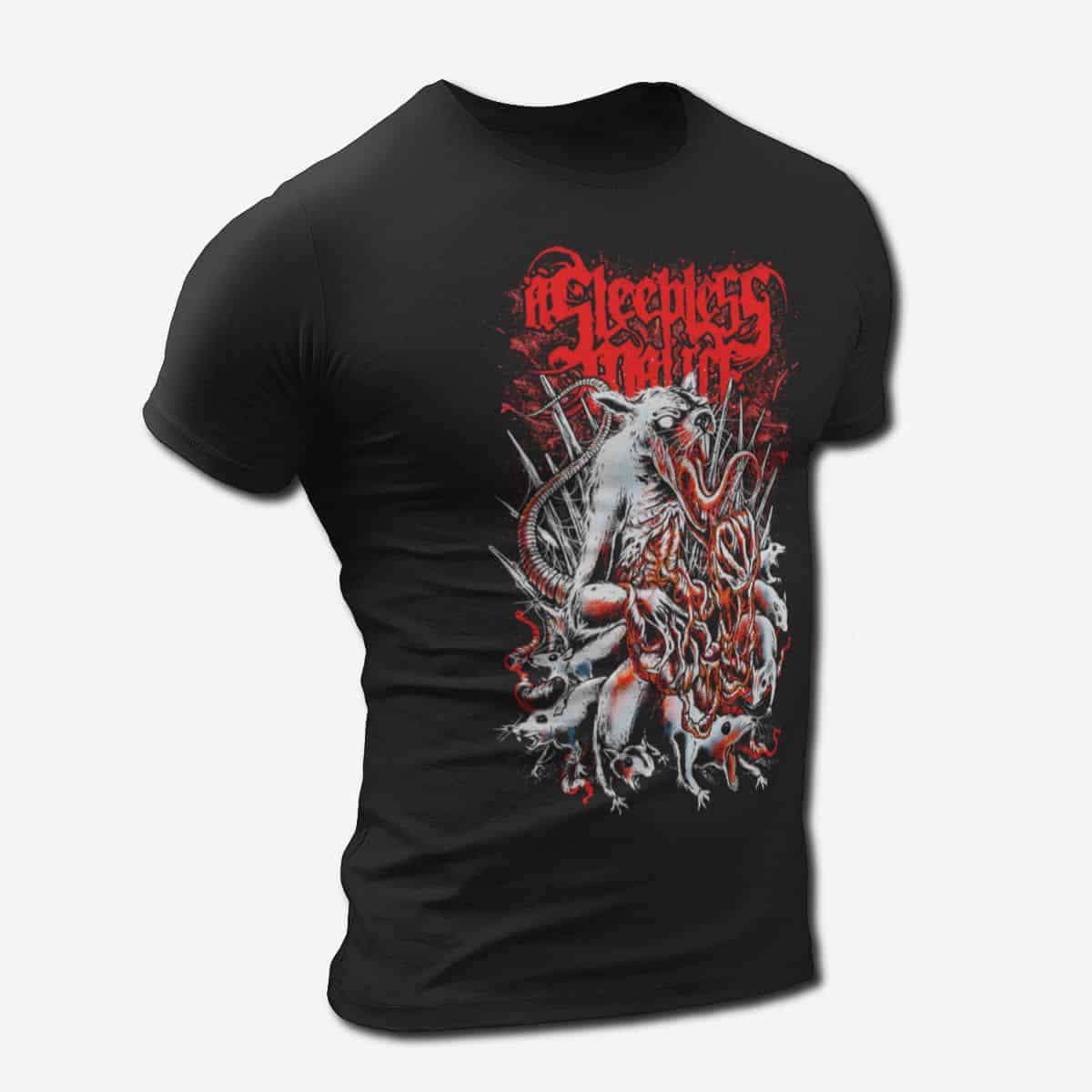 A Sleepless Malice Artwork T-Shirt, Melodic Death Metal Merch