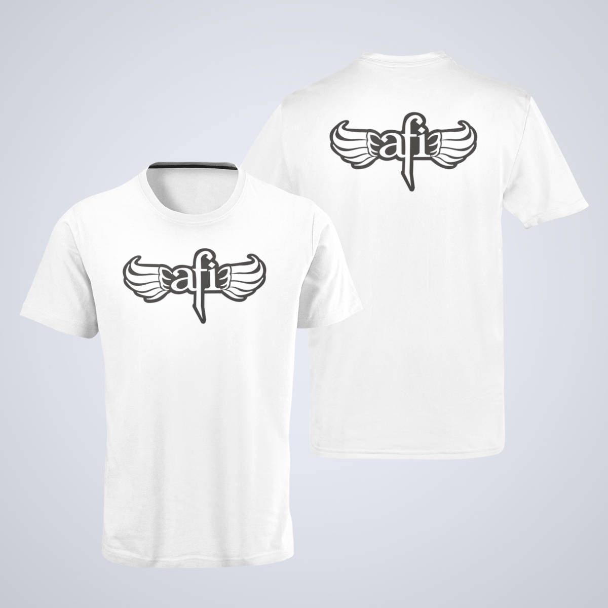 AFI T-Shirt, AFI Band Logo White T-Shirt, Gothic Rock Merchandise