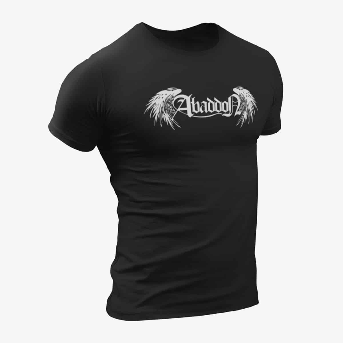 Abaddon T-Shirt, Abaddon Logo Black T-Shirt, Heavy Metal Merchandise