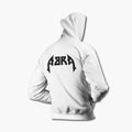 Abra Zip Hoodie, Abra Logo White Zipper Hoodie, Hard Rock Merchandise