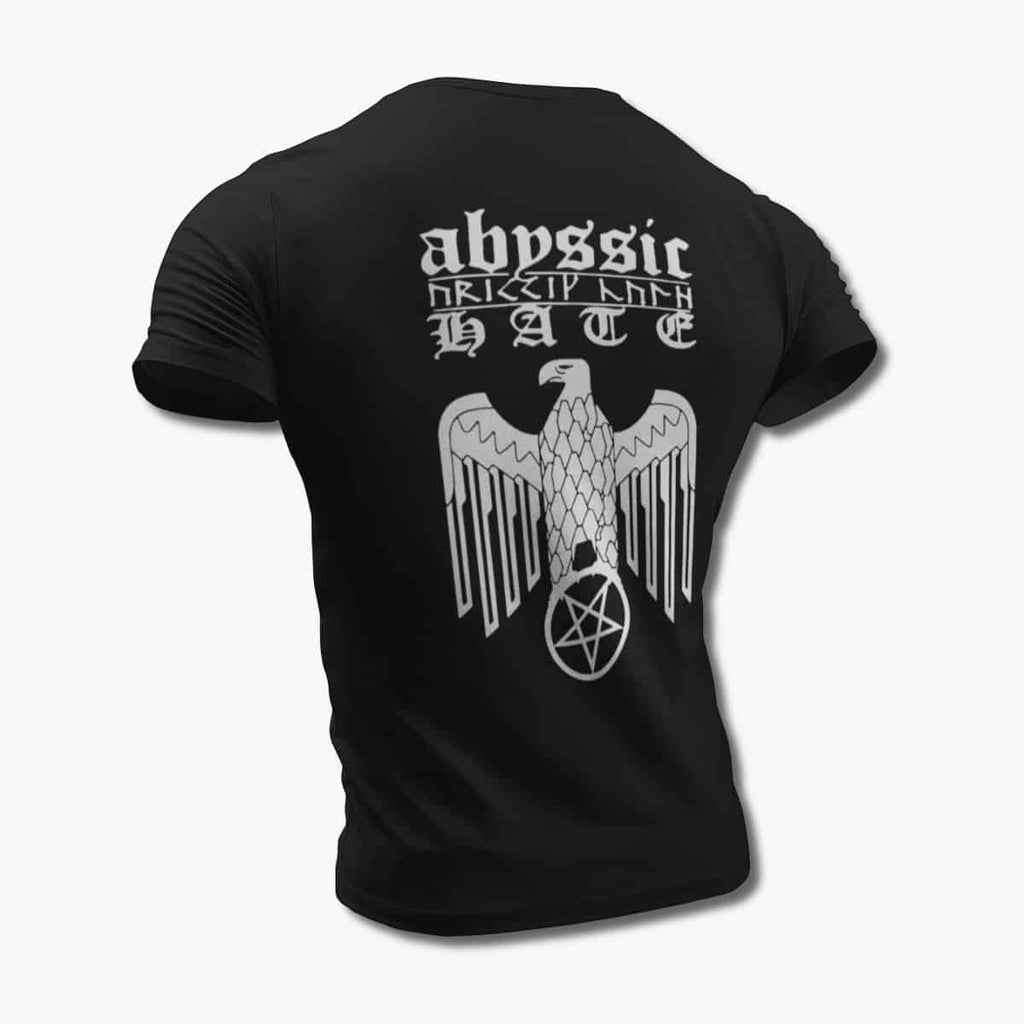 Abyssic Hate Band T-Shirt, Abyssic Hate A Decade Of Hate Black Tee Shirt, Black Metal Merchandise