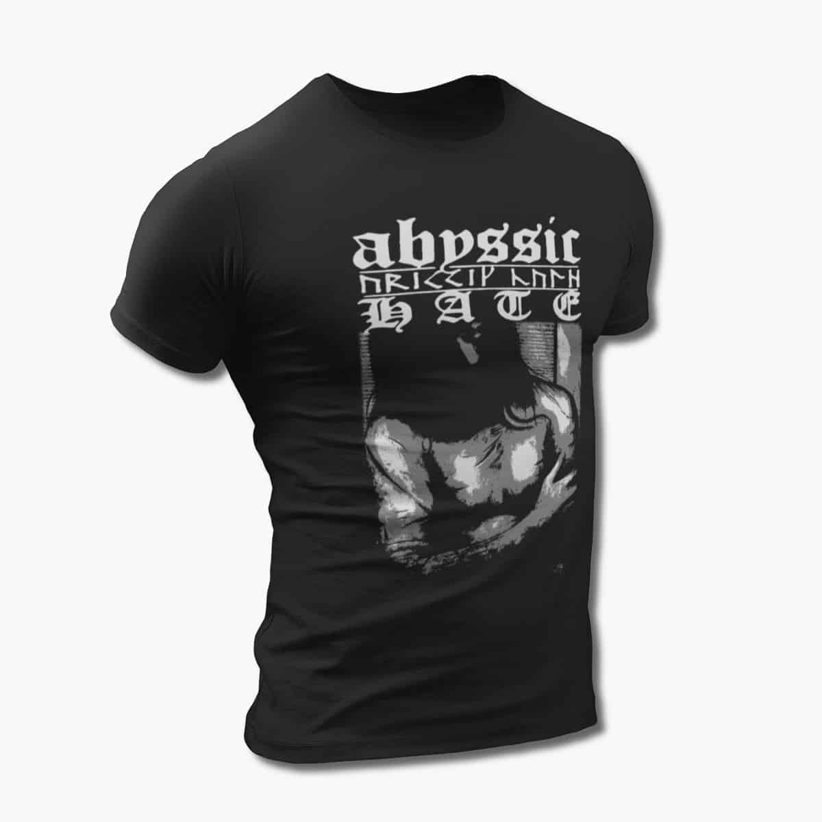Abyssic Hate Band T-Shirt, Abyssic Hate Suicidal Emotions Black Tee Shirt, Black Metal Merchandise