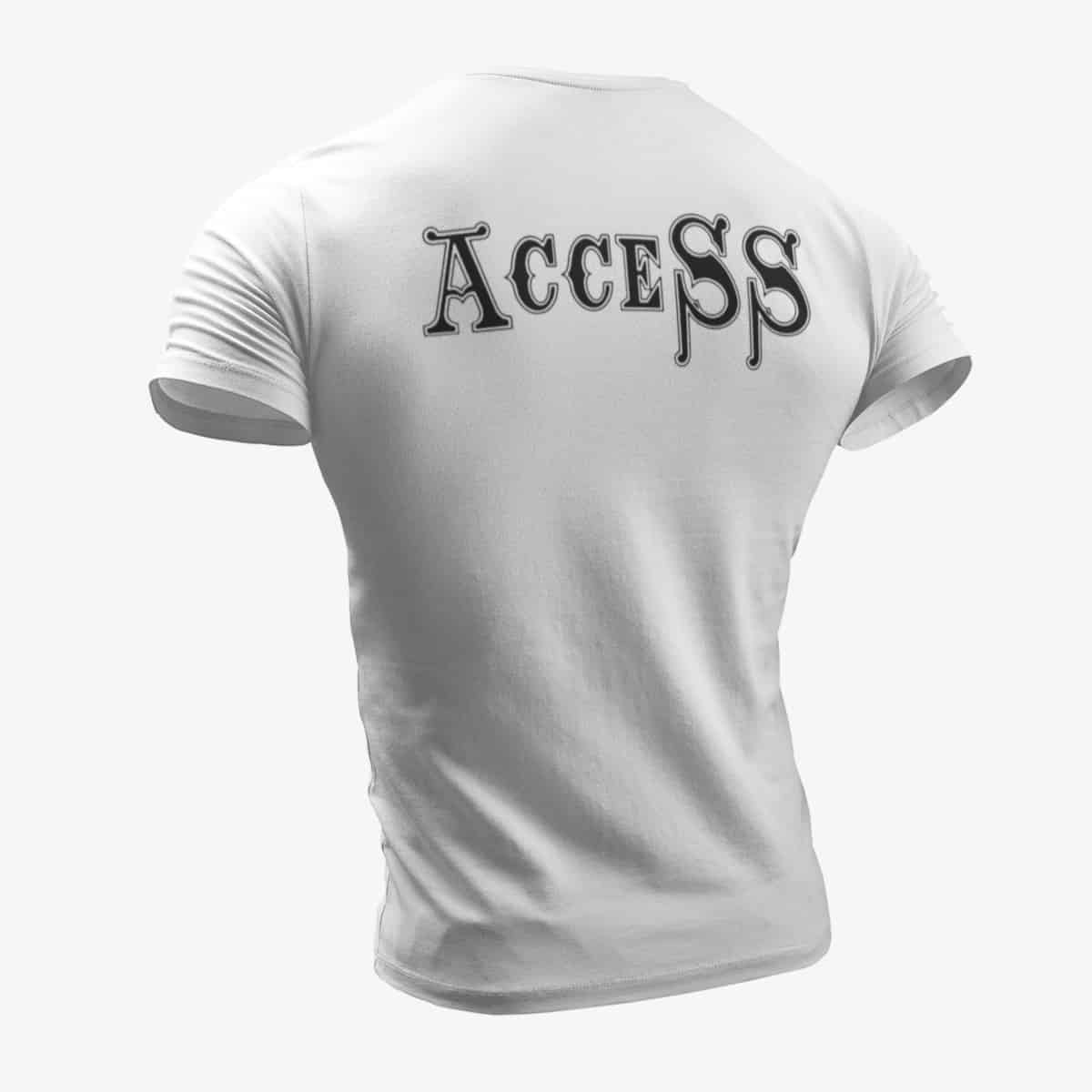 Access T-Shirt, Access Logo White T-Shirt, Heavy Metal Merchandise
