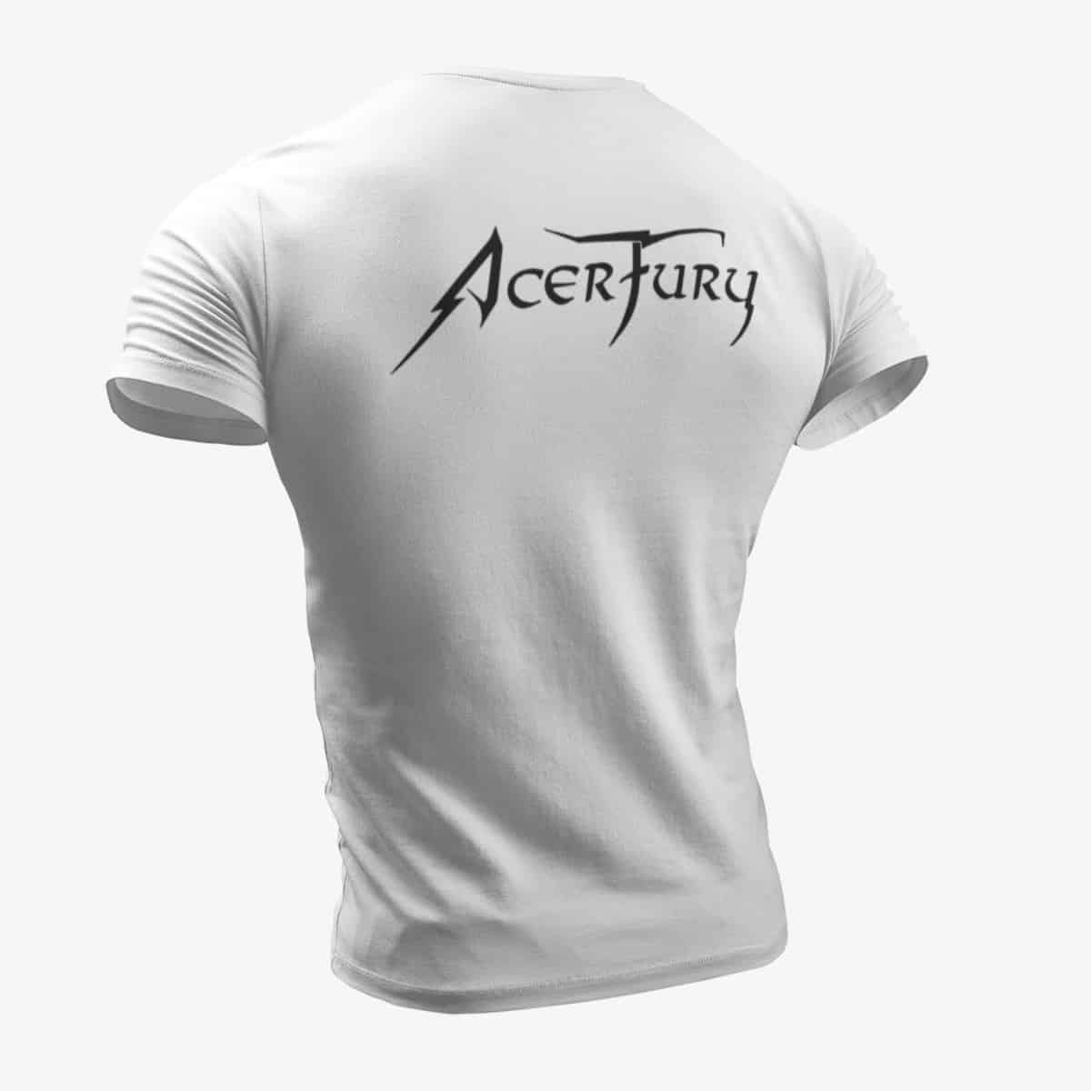 Acer Fury T-Shirt, Acer Fury Logo White T-Shirt, Heavy Metal Merchandise