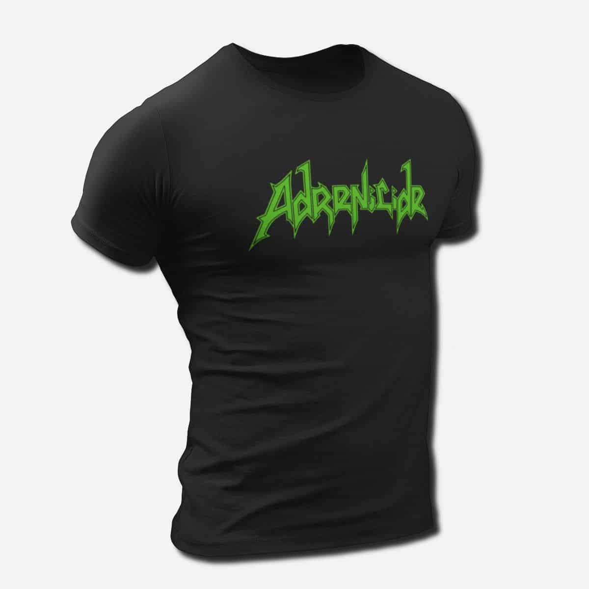 Adrenicide Band T-Shirt, Adrenicide Green Logo Tee Shirt, Thrash Metal Merch