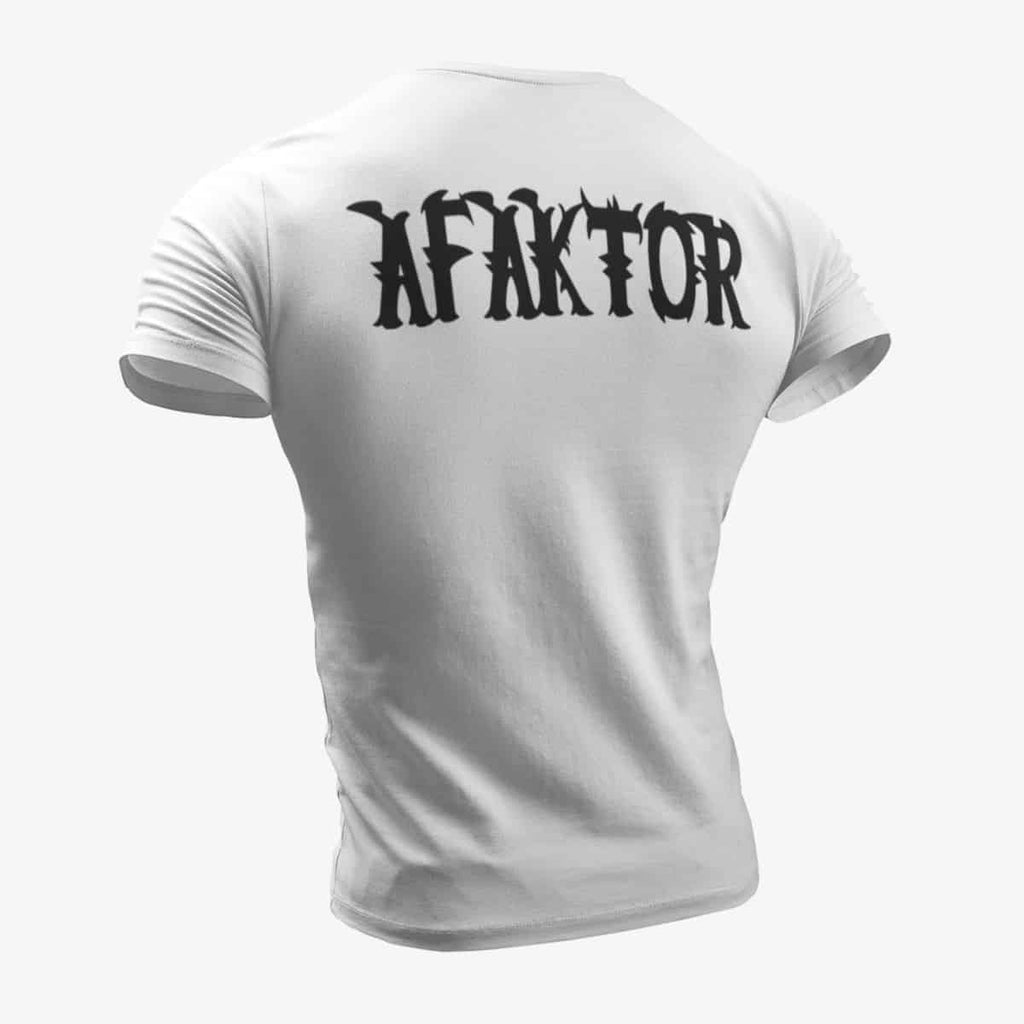 Afaktor T-Shirt, Afaktor Logo White T-Shirt, Hard Rock Merchandise