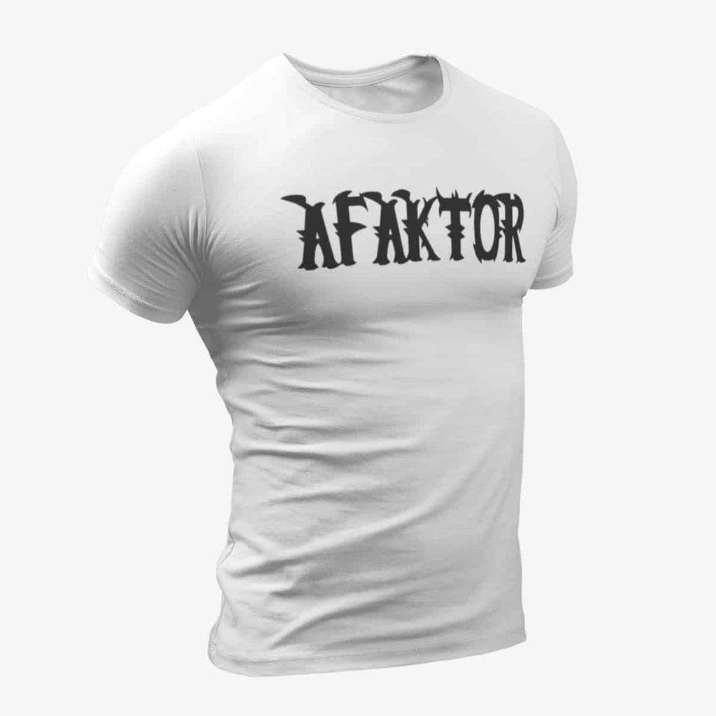 Afaktor T-Shirt, Afaktor Logo White T-Shirt, Hard Rock Merchandise