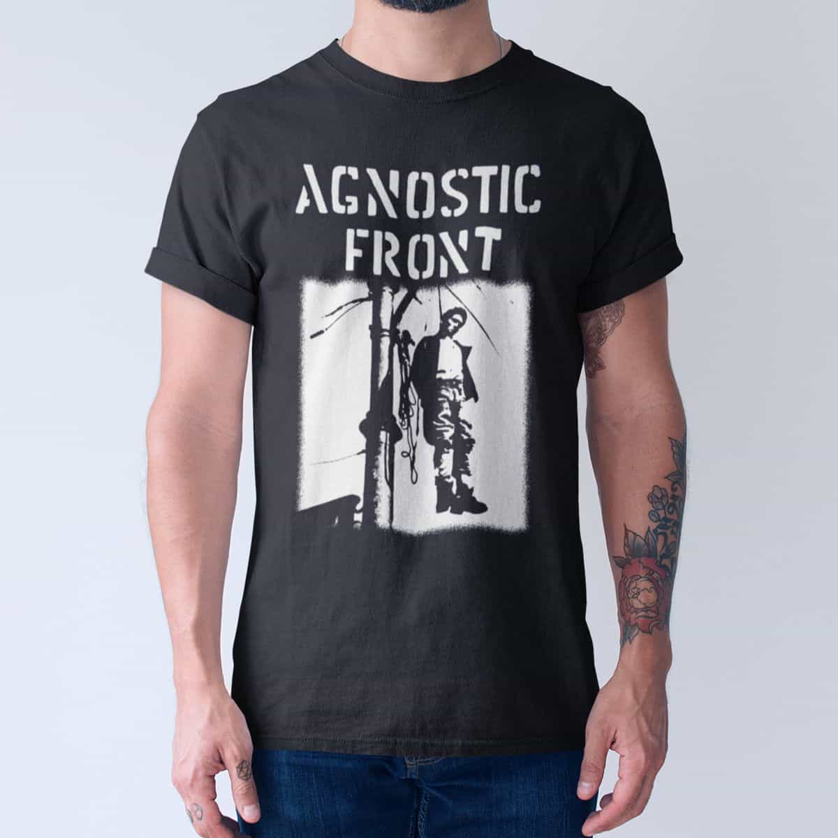 Agnostic Front Band T-Shirt, Agnostic Front Victim In Pain Artwork Tee Shirt, Thrash Metal Merchandise