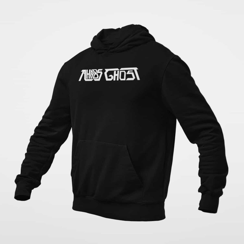 Ahabs Ghost Hoodie, Ahabs Ghost Logo Black Hoodie, Hard Rock Merchandise