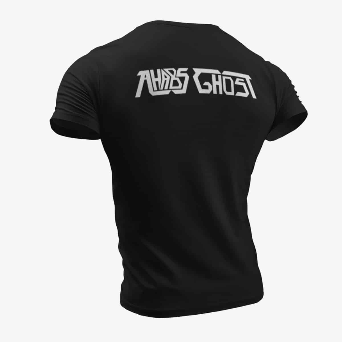 Ahabs Ghost T-Shirt, Ahabs Ghost Logo Black T-Shirt, Hard Rock Merchandise
