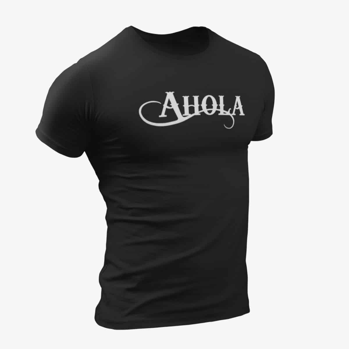 Ahola T-Shirt, Ahola Logo Black T-Shirt, Hard Rock Merchandise