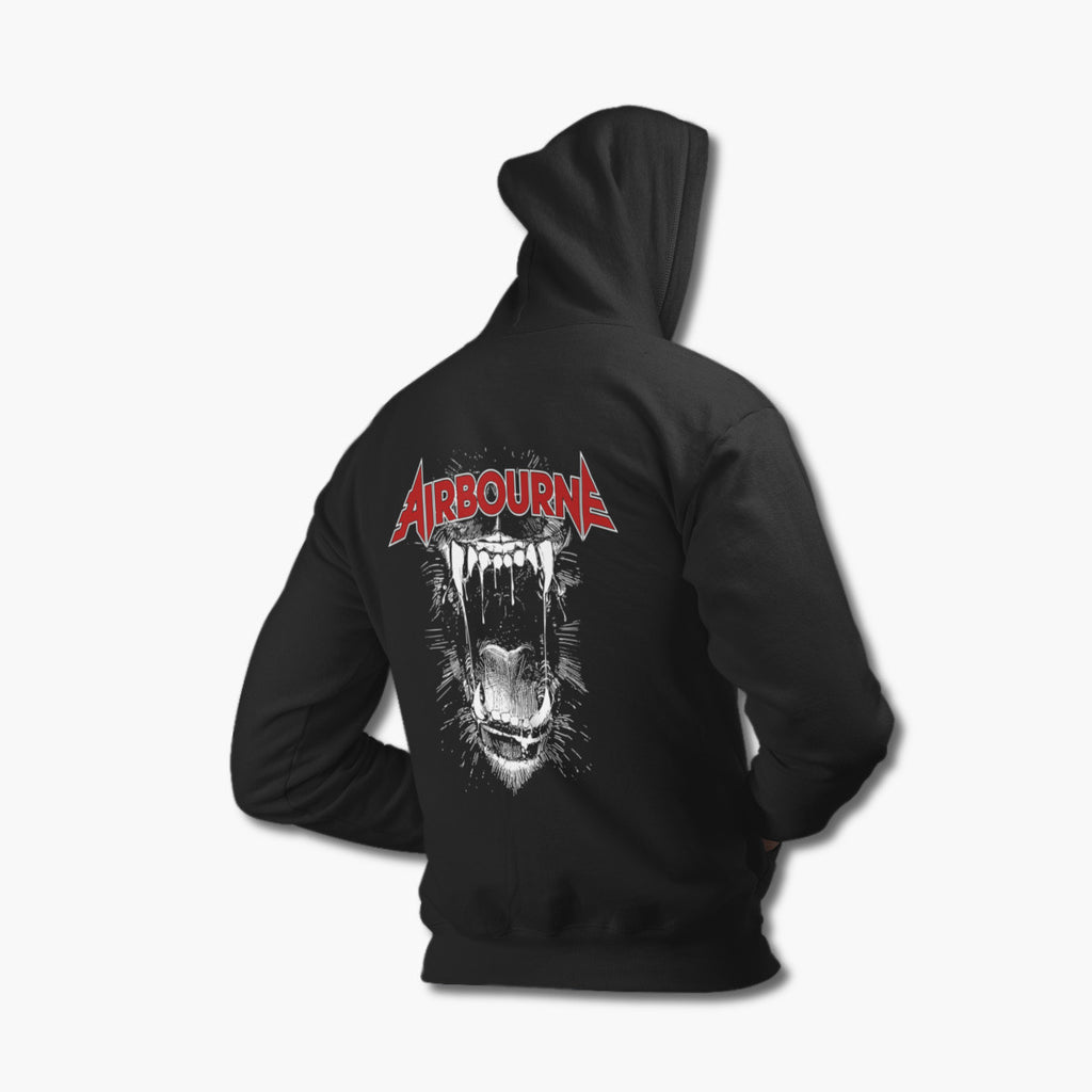 Airbourne Hoodie, Airbourne Black Dog Barking Black Hoodie