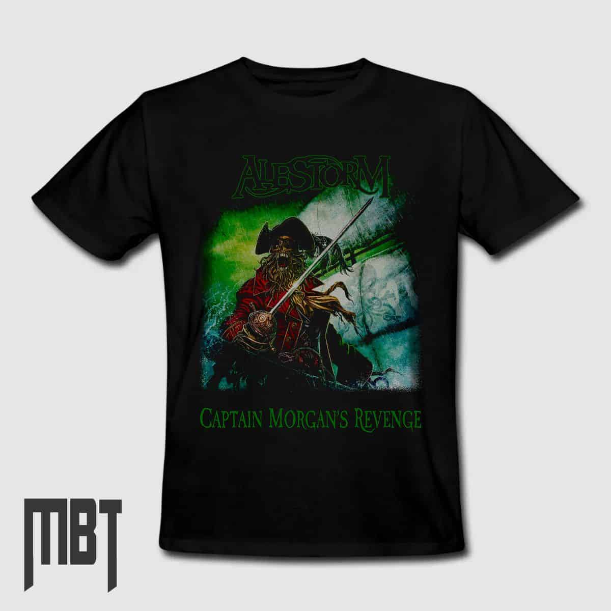 Alestorm Band T-Shirt, Alestorm Captain Morgan’s Revenge Tee-Shirt, Metal Merch