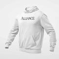 Alliance Hoodie, Alliance Logo White Hoodie, Heavy Metal Merchandise