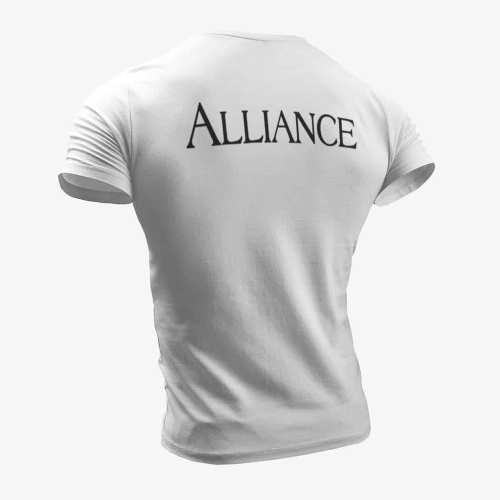 Alliance T-Shirt, Alliance Logo White T-Shirt, Heavy Metal Merchandise