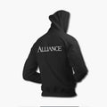 Alliance Zip Hoodie, Alliance Logo Black Zipper Hoodie, Heavy Metal Merchandise