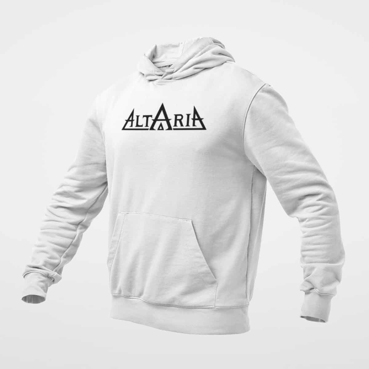 Altaria Hoodie, Altaria Logo White Hoodie, Melodic Power Metal Merchandise