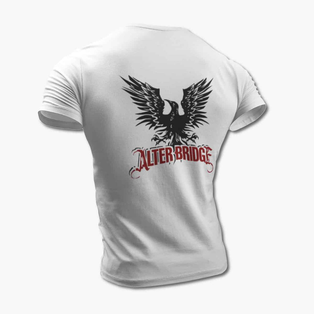 Alter Bridge T-Shirt, Alter Bridge Blackbird White Tee Shirt, Hard Rock Merchandise
