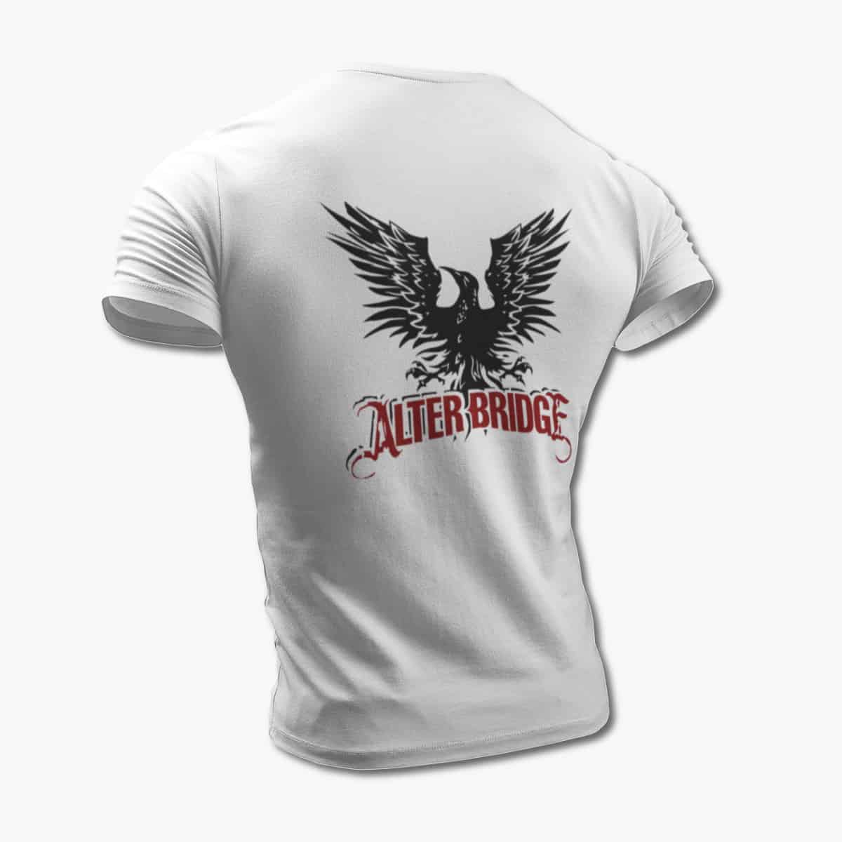 Alter Bridge T-Shirt, Alter Bridge Blackbird White Tee Shirt, Hard Rock Merchandise