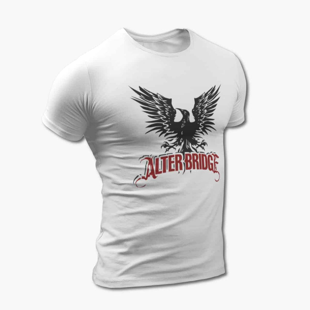 Alter Bridge T-Shirt, Alter Bridge Blackbird White Tee Shirt, Hard Rock Merchandise