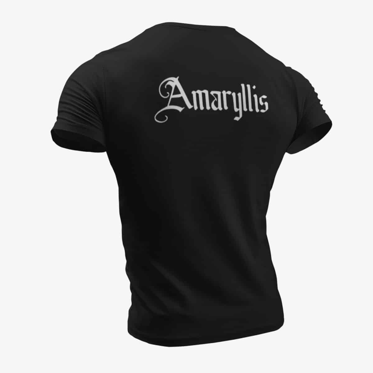 Amaryllis T-Shirt, Amaryllis Logo Black T-Shirt, Progressive Metal Merchandise