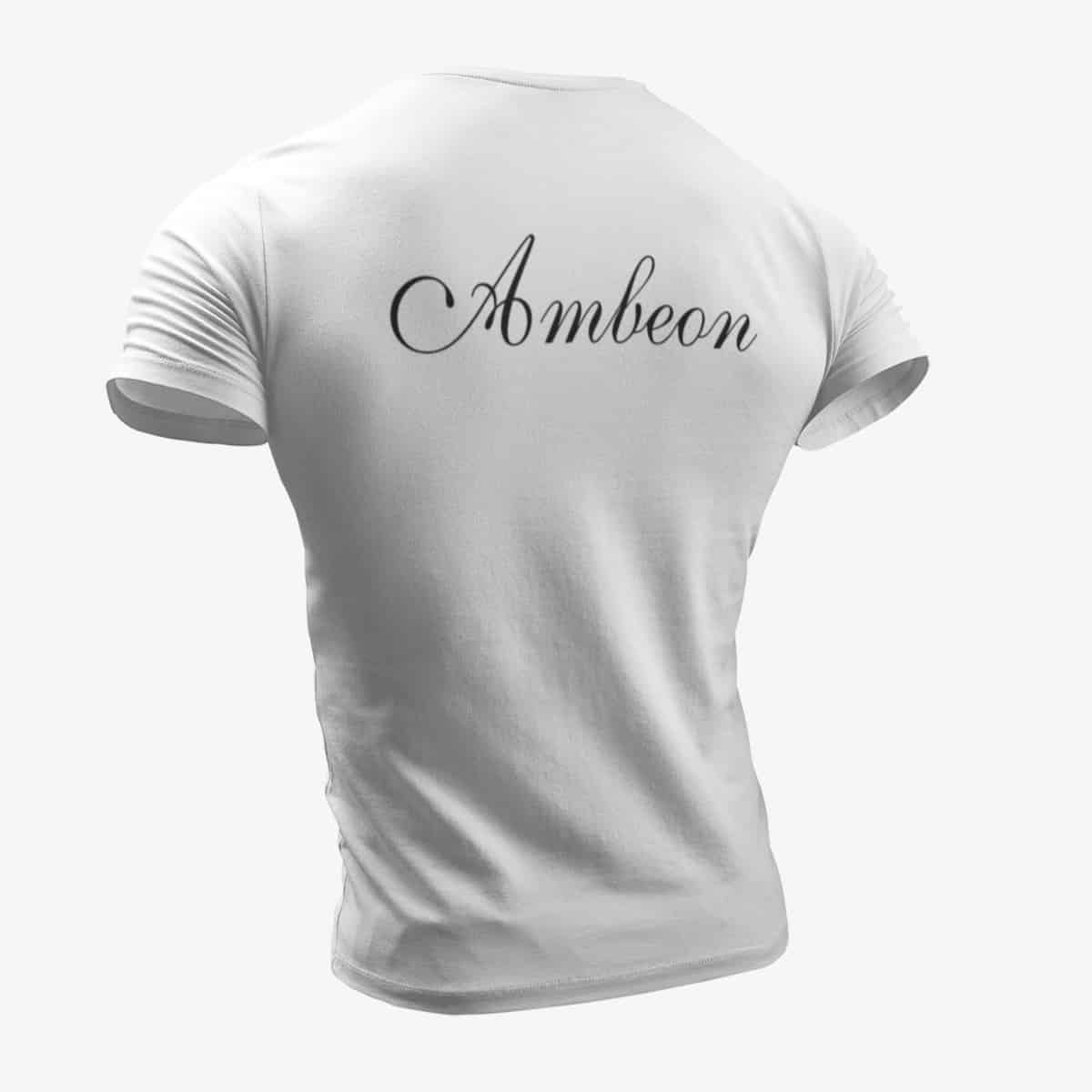 Ambeon T-Shirt, Ambeon Logo White T-Shirt, Progressive Rock Merchandise