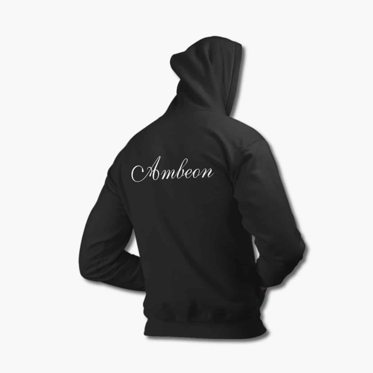 Ambeon Zip Hoodie, Ambeon Logo Black Zipper Hoodie, Progressive Rock Merchandise