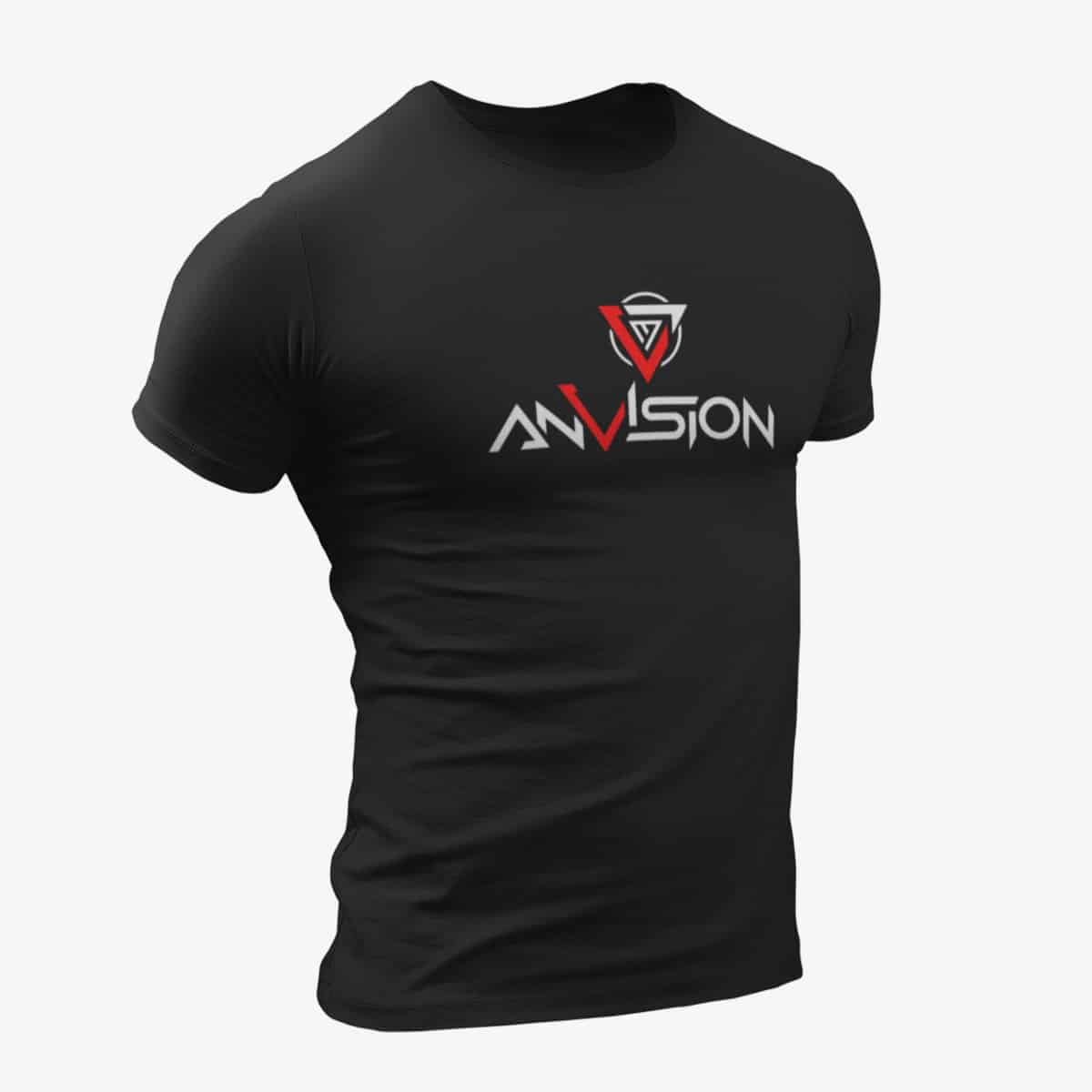 AnVision T-Shirt, AnVision Logo Black T-Shirt, Progressive Metal Merchandise