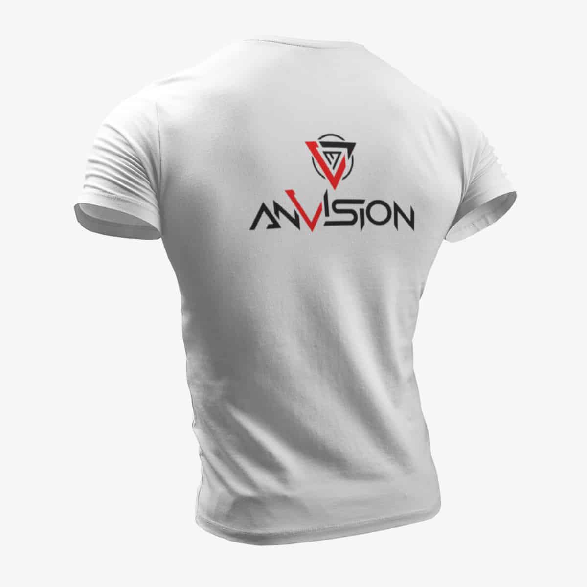 AnVision T-Shirt, AnVision Logo White T-Shirt, Progressive Metal Merchandise
