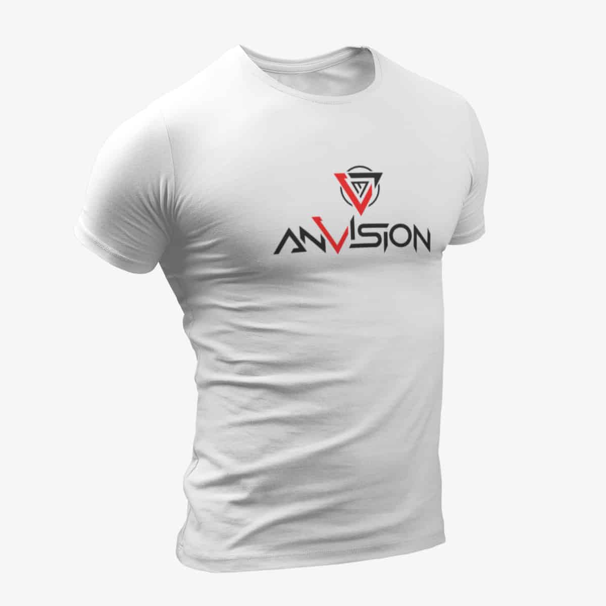 AnVision T-Shirt, AnVision Logo White T-Shirt, Progressive Metal Merchandise