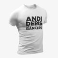 Andi Deris and the Bad Bankers T-Shirt, Andi Deris and the Bad Bankers Logo White T-Shirt, Hard Rock Merchandise