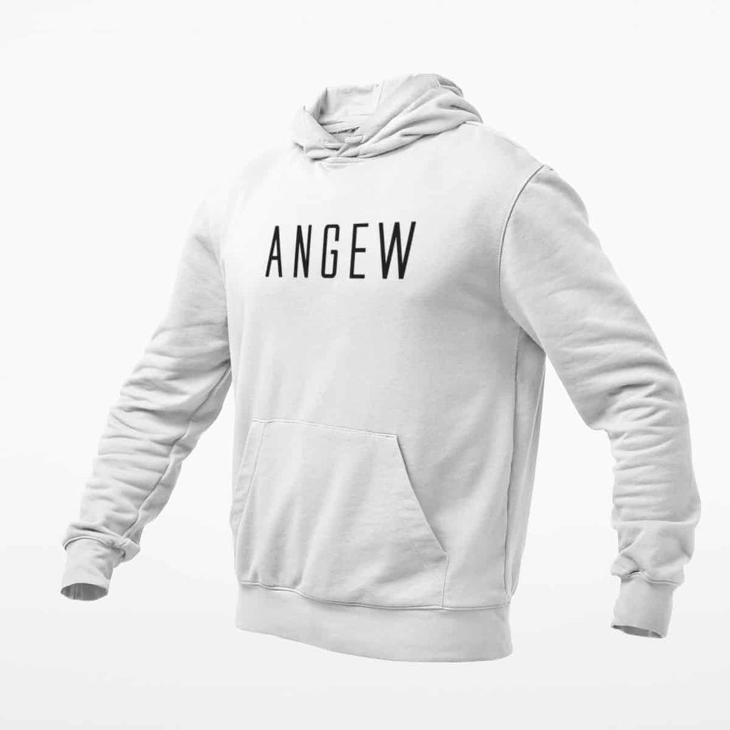 Angew Hoodie, Angew Logo White Hoodie, Black Metal Merchandise