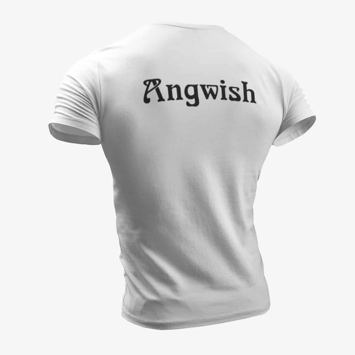 Angwish T-Shirt, Angwish Logo White T-Shirt, Progressive Metal Merchandise