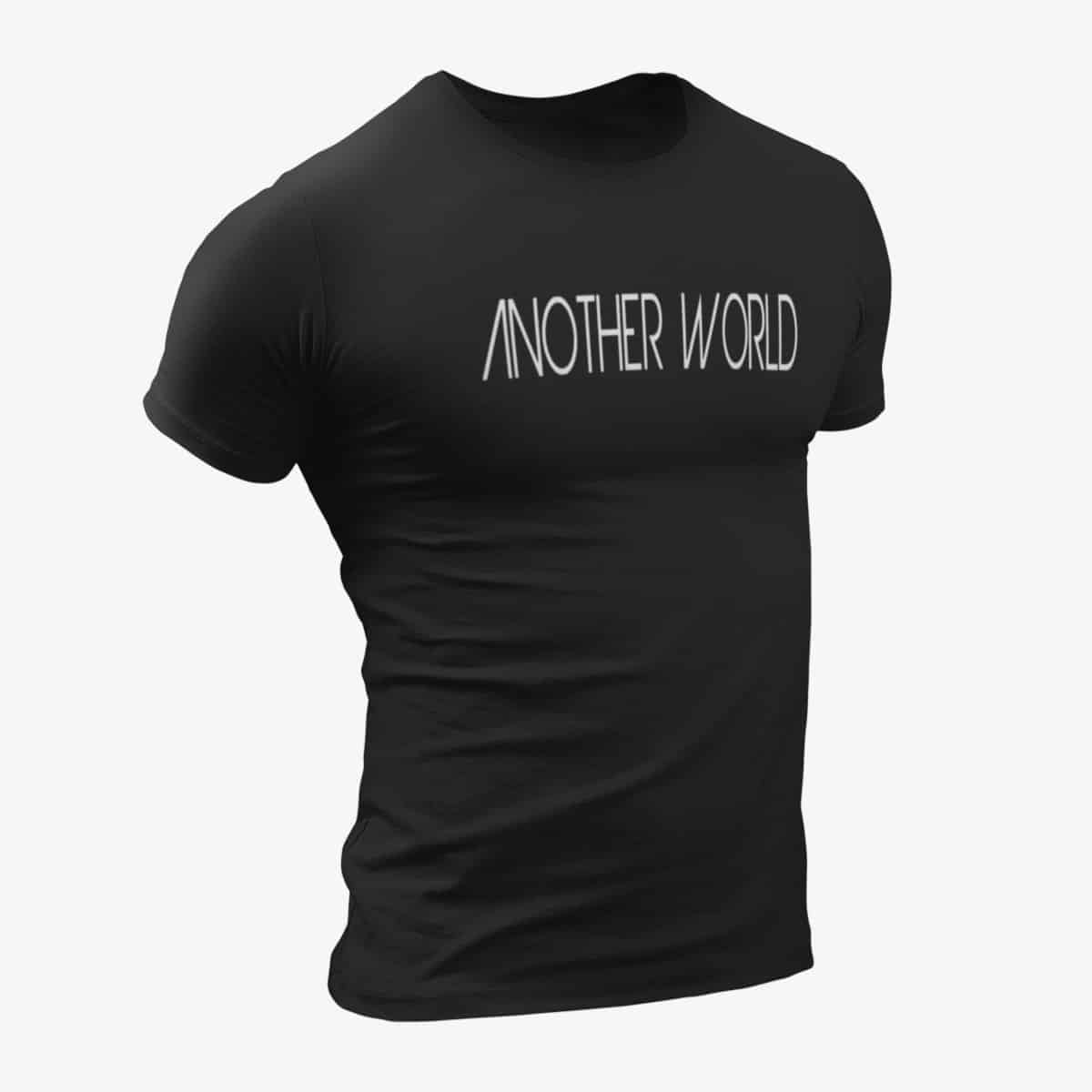 Another World T-Shirt, Another World Logo Black T-Shirt, Progressive Metal Merchandise