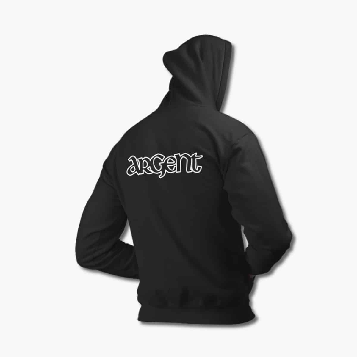 Argent Hoodie, Argent Logo Black Hoodie, Hard Rock Merchandise