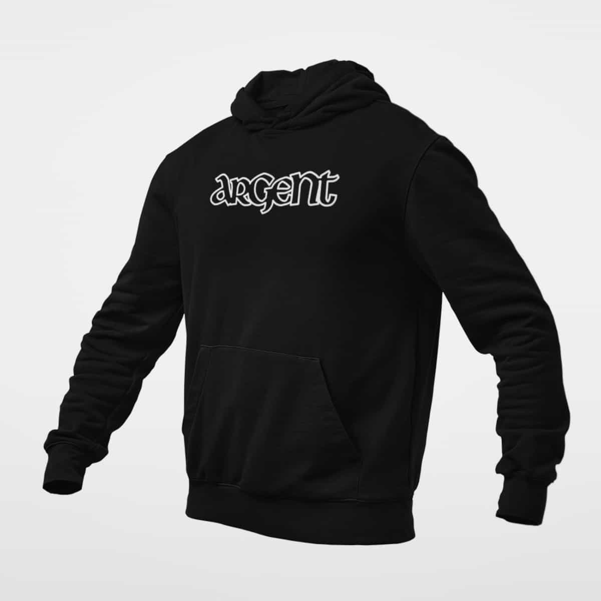 Argent Hoodie, Argent Logo Black Hoodie, Hard Rock Merchandise