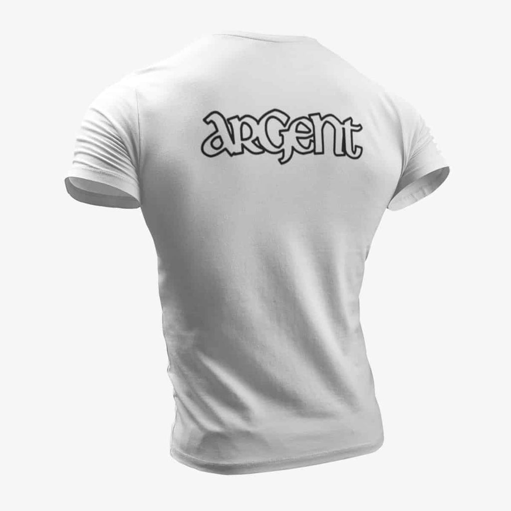 Argent T-Shirt, Argent Logo White T-Shirt, Hard Rock Merchandise