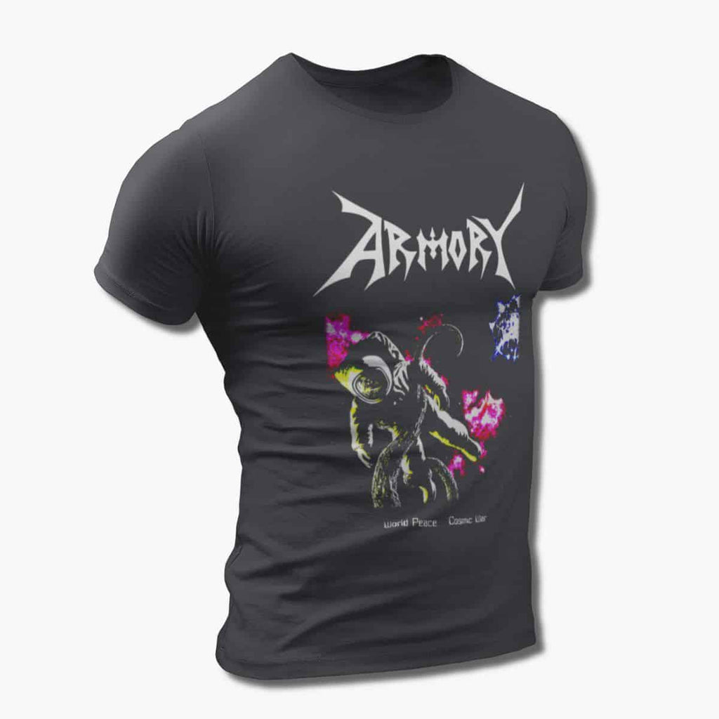 Armory Band T-Shirt, Armory World Peace Cosmic War Artwork Tee Shirt, Speed Metal Merchandise
