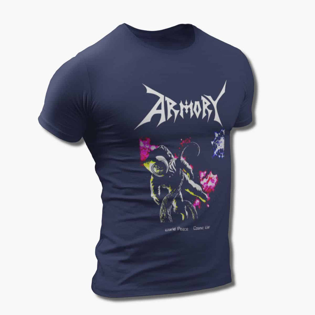 Armory Band T-Shirt, Armory World Peace Cosmic War Artwork Tee Shirt, Speed Metal Merchandise
