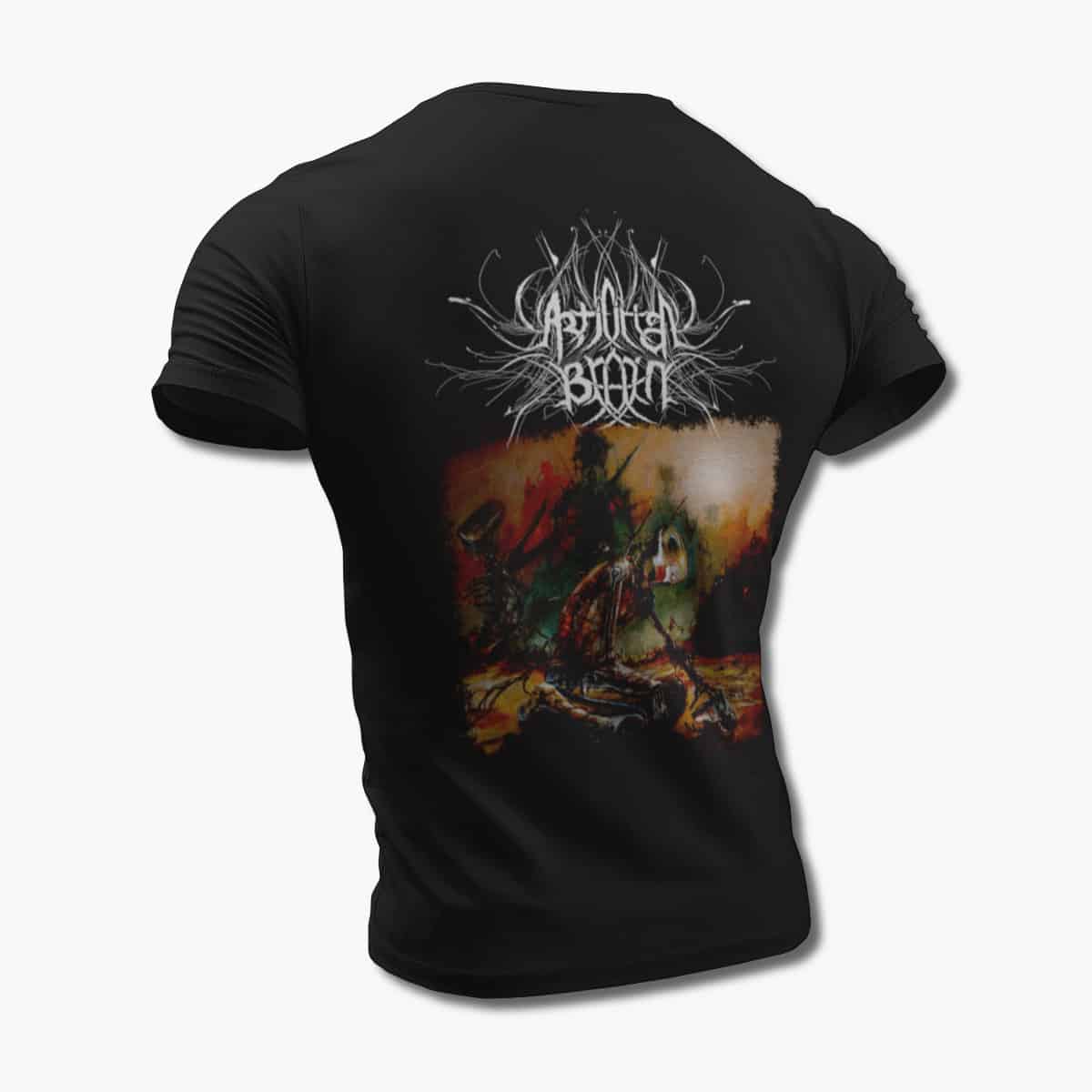 Artificial Brain Band T-Shirt, Artificial Brain Infrared Horicon Black Tee Shirt, Technical Death Metal Merchandise