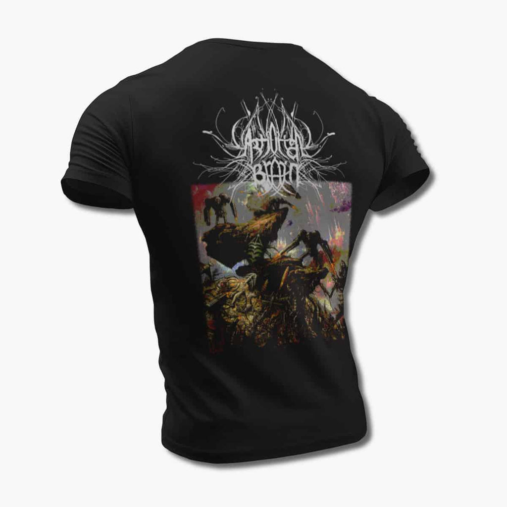 Artificial Brain Band T-Shirt, Artificial Brain Labyrinth Constellation Black Tee Shirt, Technical Death Metal Merchandise