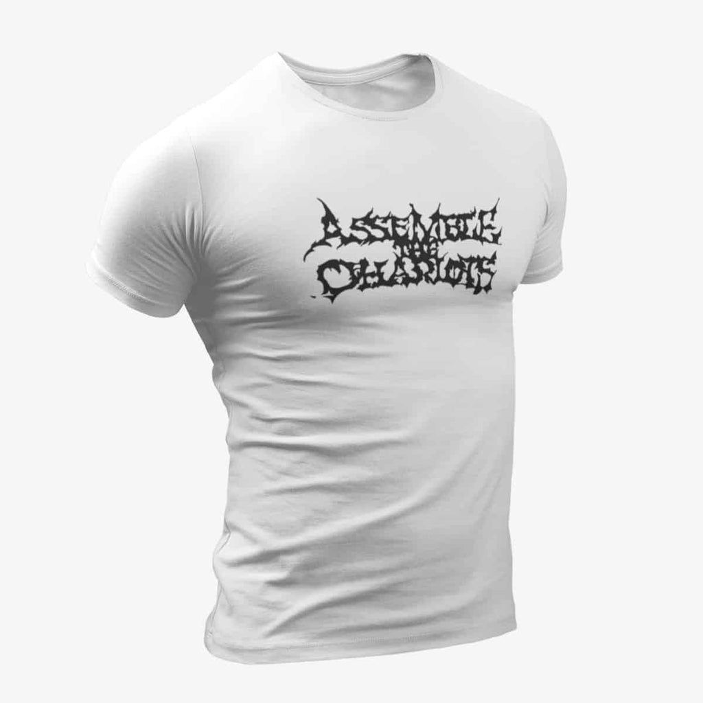 Assemble the Chariots T-Shirt, Assemble the Chariots Logo White T-Shirt, Symphonic Black Metal Merchandise