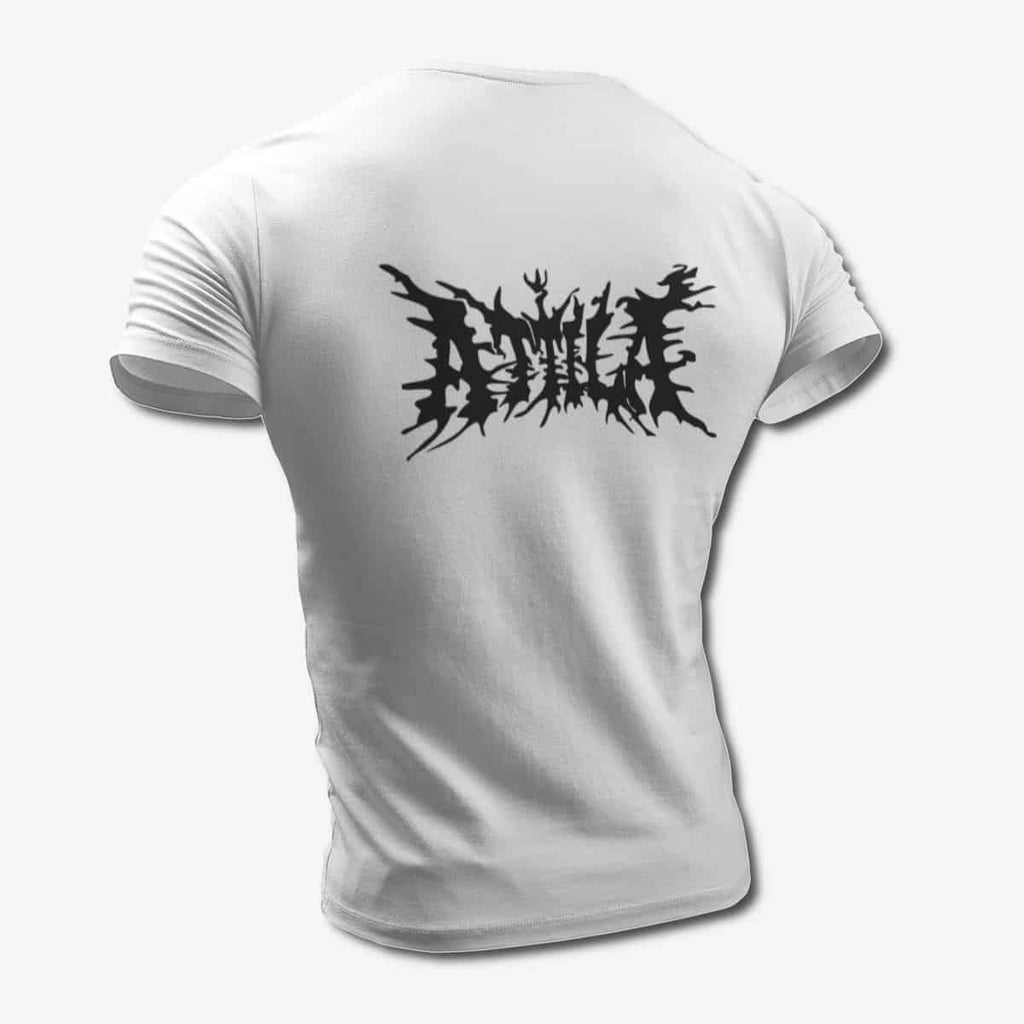 Attila T-Shirt, Attila Band Logo White Tee Shirt, Nu Metal Merchandise